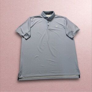 greyson shirt mens large blue short sleeve geometric golf performance